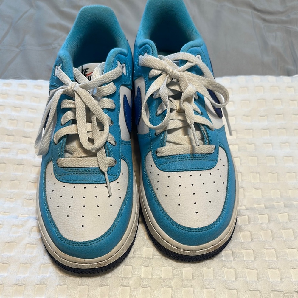 Kids Blue and White Sneakers